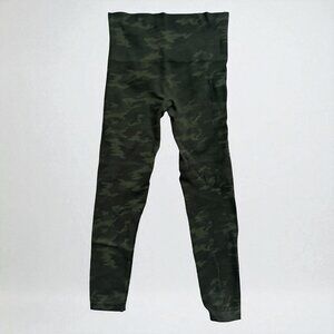 SPANX Women's Green Camo Stretch Leggings Size Large